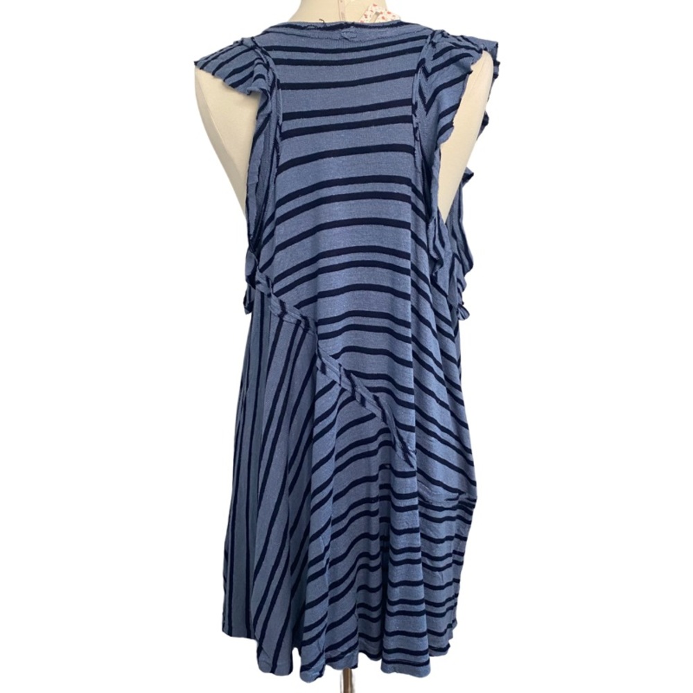 FREE PEOPLE Read Between The Lines Tunic Dress in Deep Sea Combo SZ M NEW!!! - Picture 6 of 9